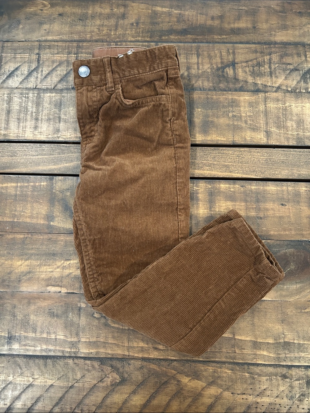 NWOT H&M Slim Fit Adjustable Waistband Brown Corduroy Boy’s Size 5 Pants